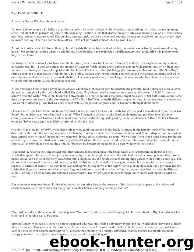 Four Past Midnight - 3 - Secret Window, Secret Garden by King Stephen