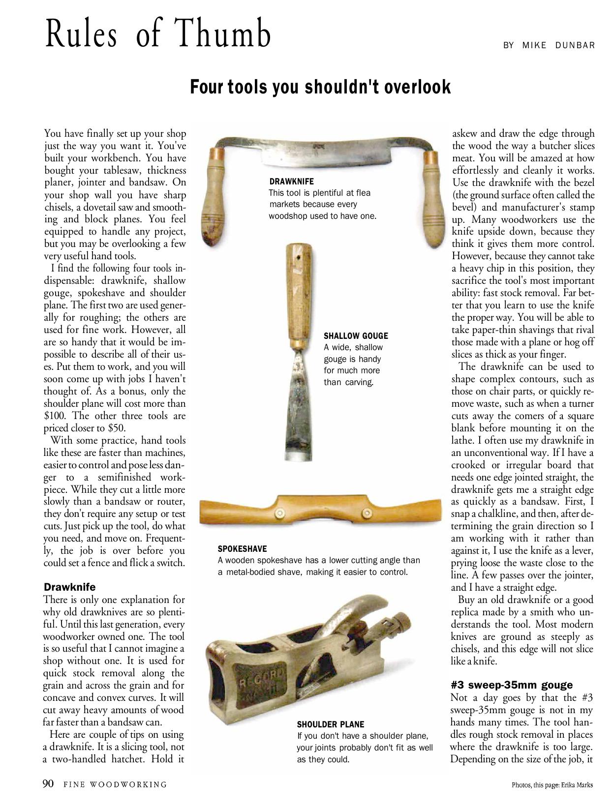 Four Tools You Shouldn't Overlook by Michael Dunbar