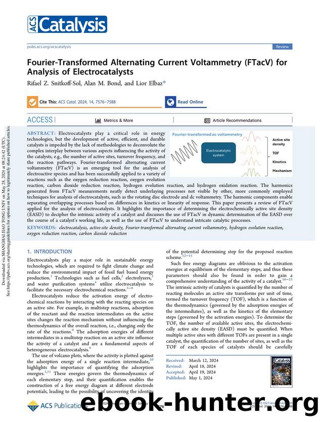 Fourier-Transformed Alternating Current Voltammetry (FTacV) for Analysis of Electrocatalysts by Rifael Z. Snitkoff-Sol Alan M. Bond & Lior Elbaz