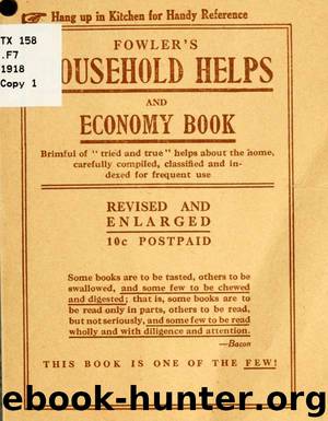 Fowler's household helps by Fowler Arthur L. 1881-
