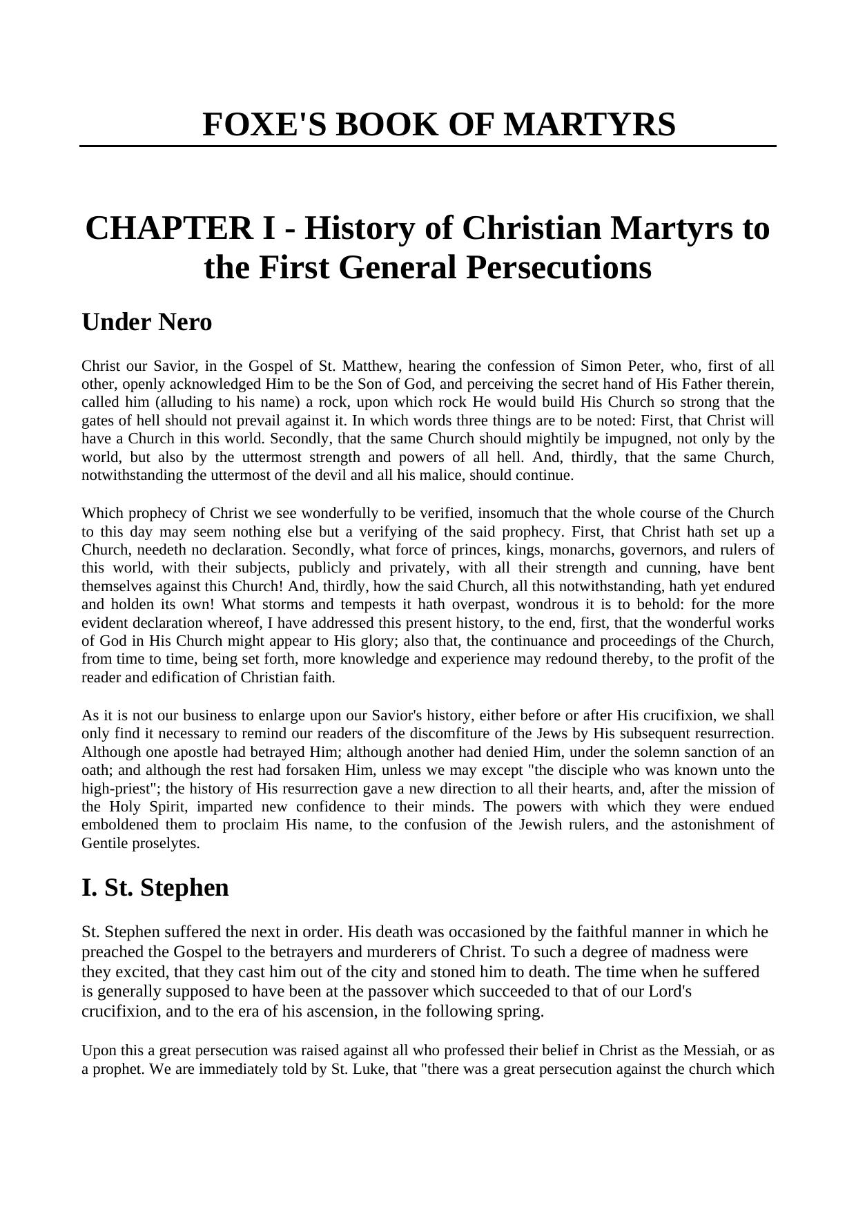 Foxe's Book of Martyrs by John Foxe