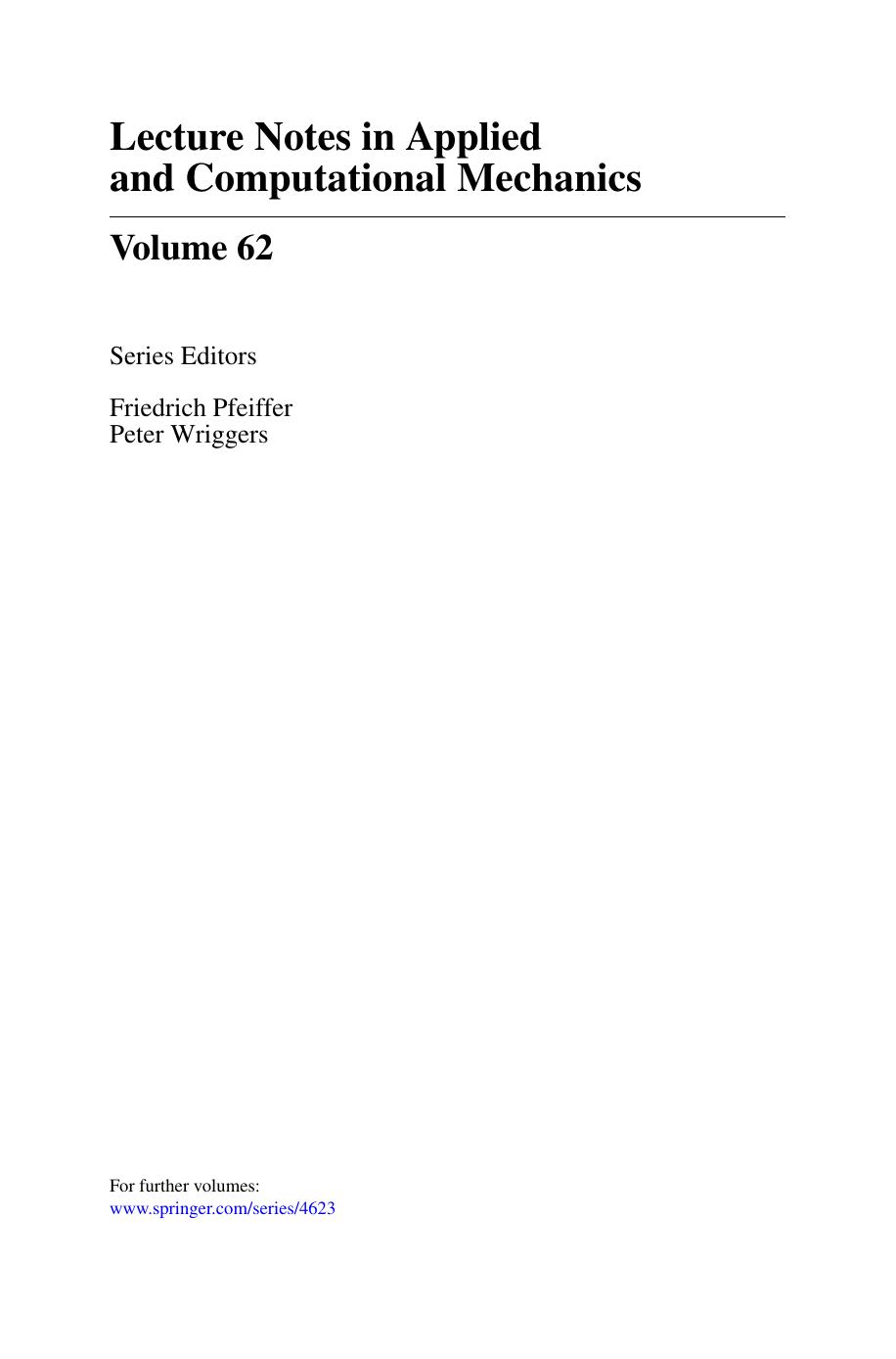 Fracture Mechanics (Lecture Notes in Applied and Computational Mechanics) by Unknow