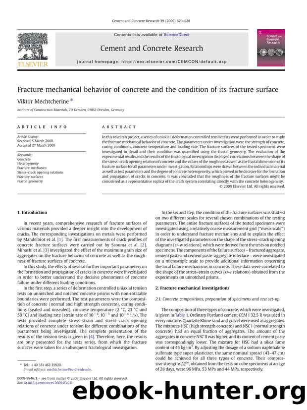 Fracture mechanical behavior of concrete and the condition of its fracture surface by Viktor Mechtcherine