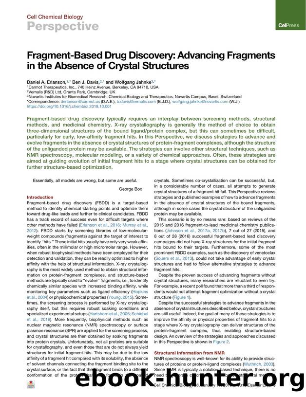 Fragment-Based Drug Discovery: Advancing Fragments in the Absence of Crystal Structures by Daniel A. Erlanson & Ben J. Davis & Wolfgang Jahnke