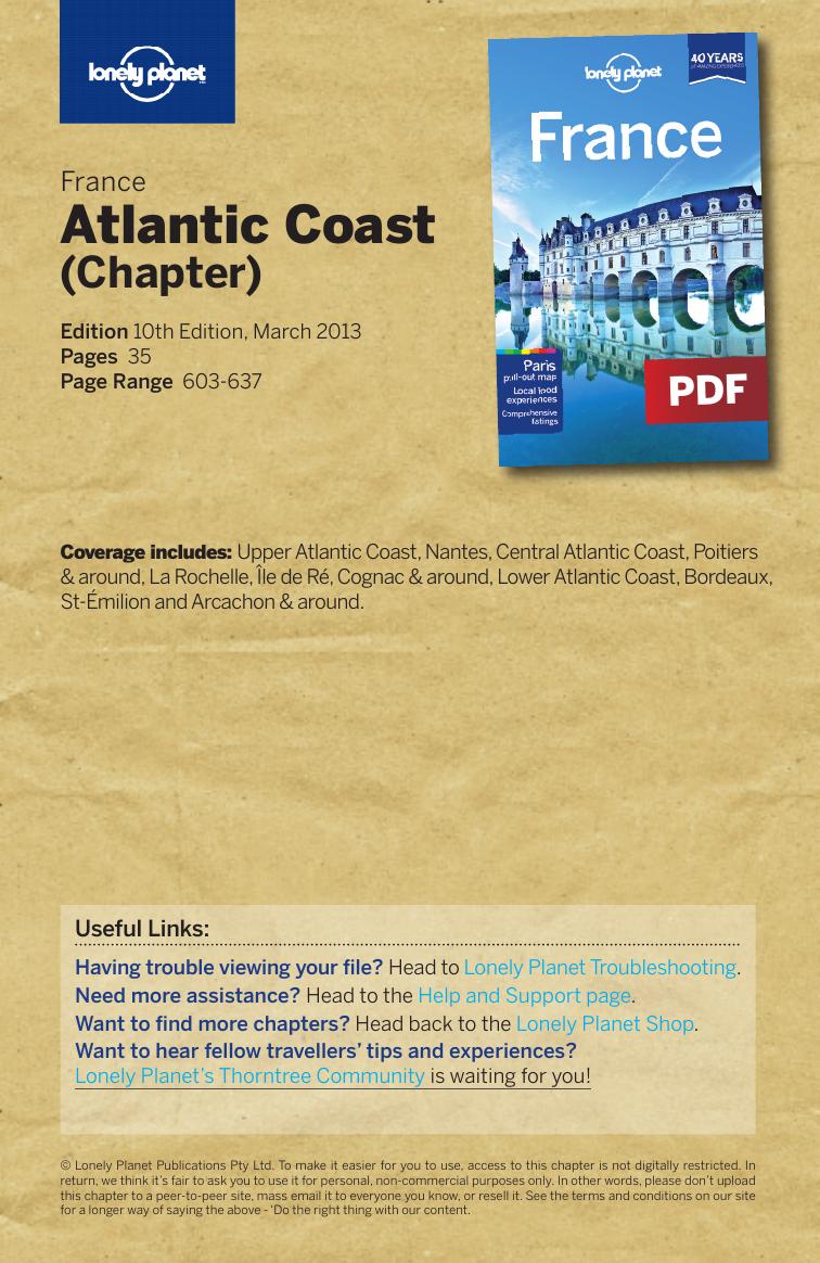 France 10 - Atlantic Coast (Chapter) by Lonely Planet