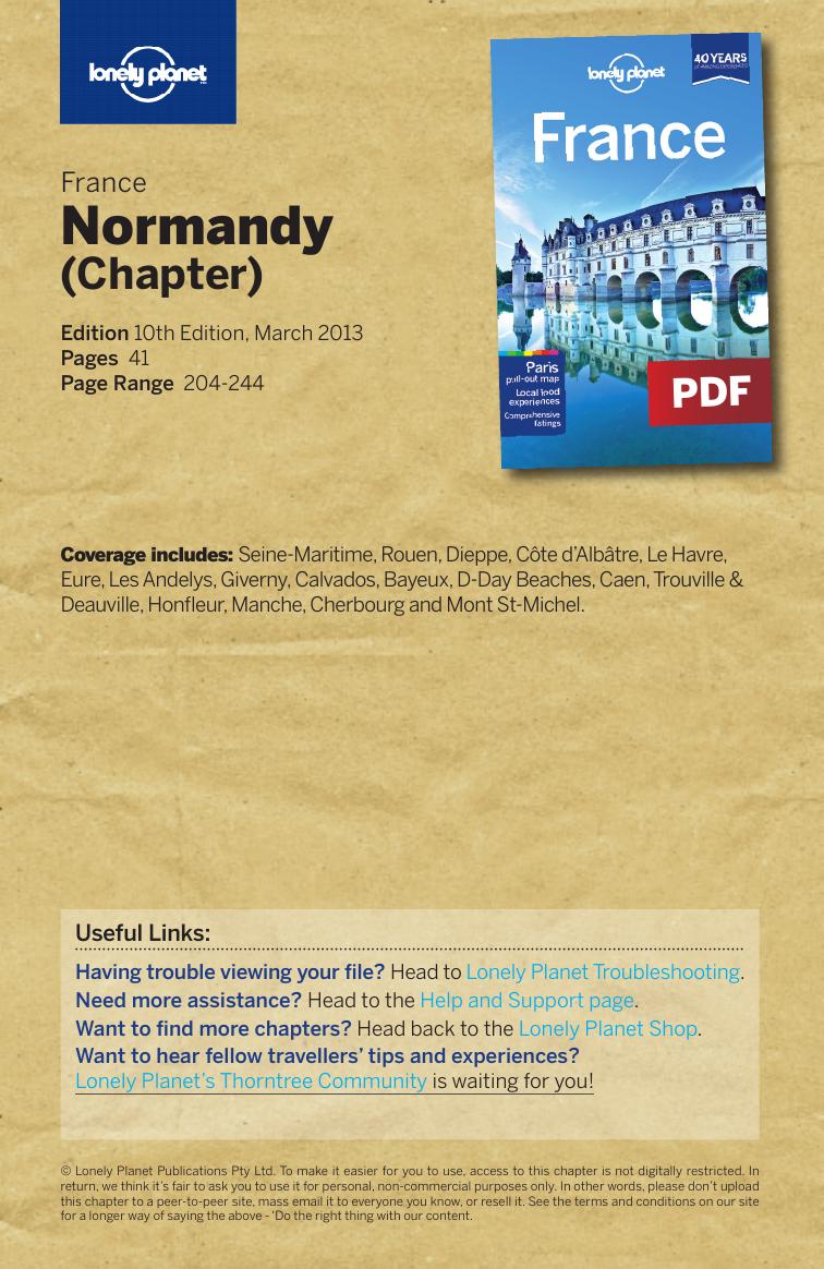 France 10 - Normandy (Chapter) by Lonely Planet