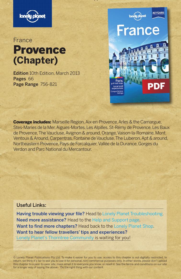 France 10 - Provence (Chapter) by Lonely Planet