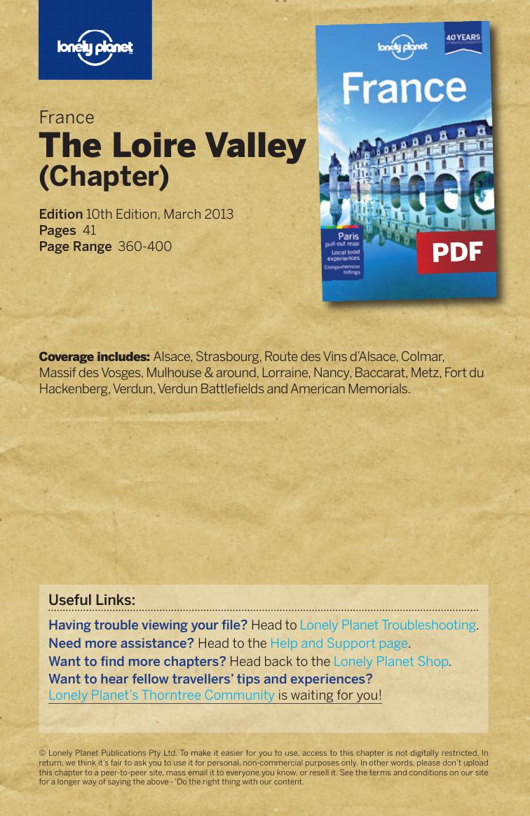 France 10 - The Loire Valley (Chapter) by Lonely Planet