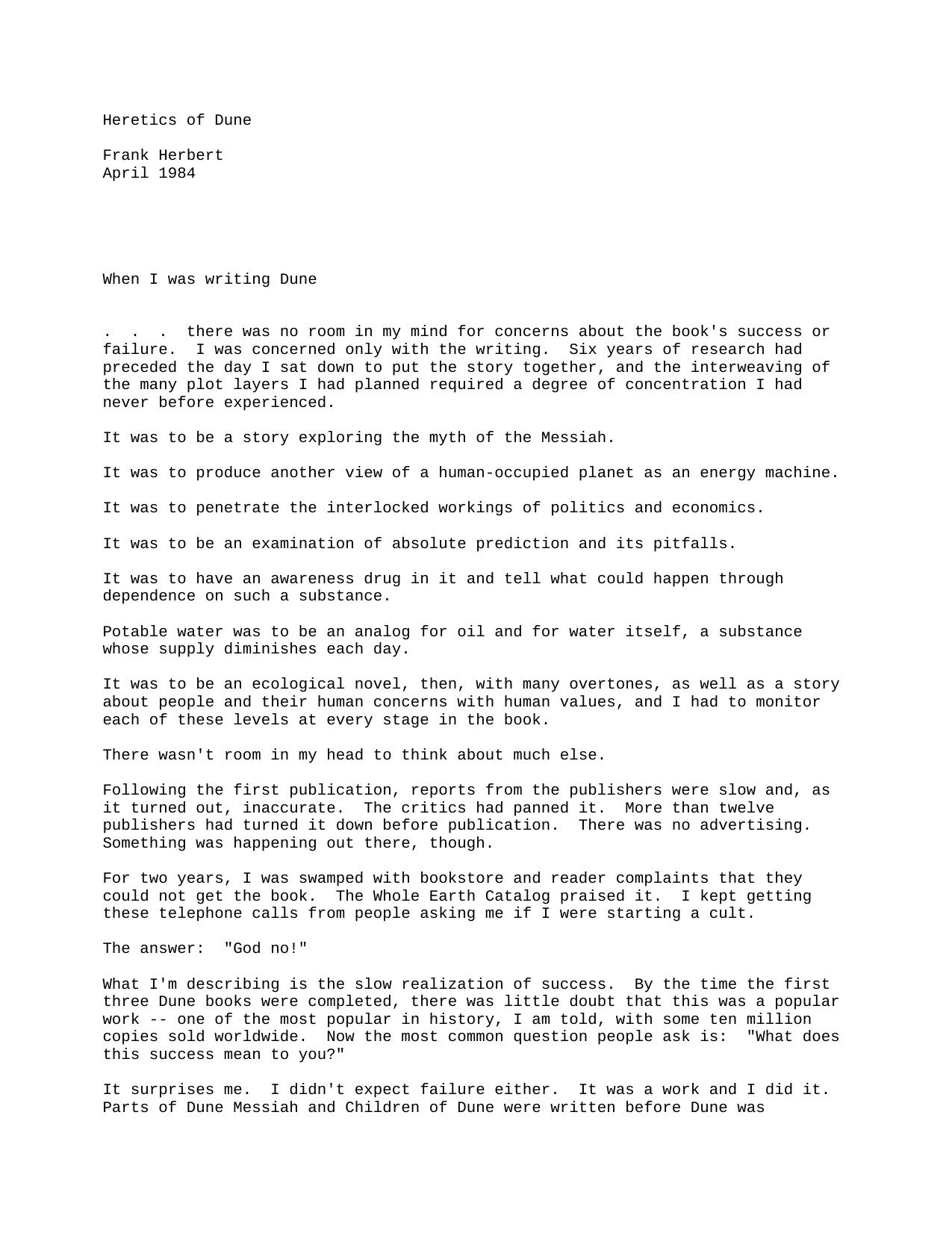 Frank Herbert Dune 5 Heretics of Dune by Unknown