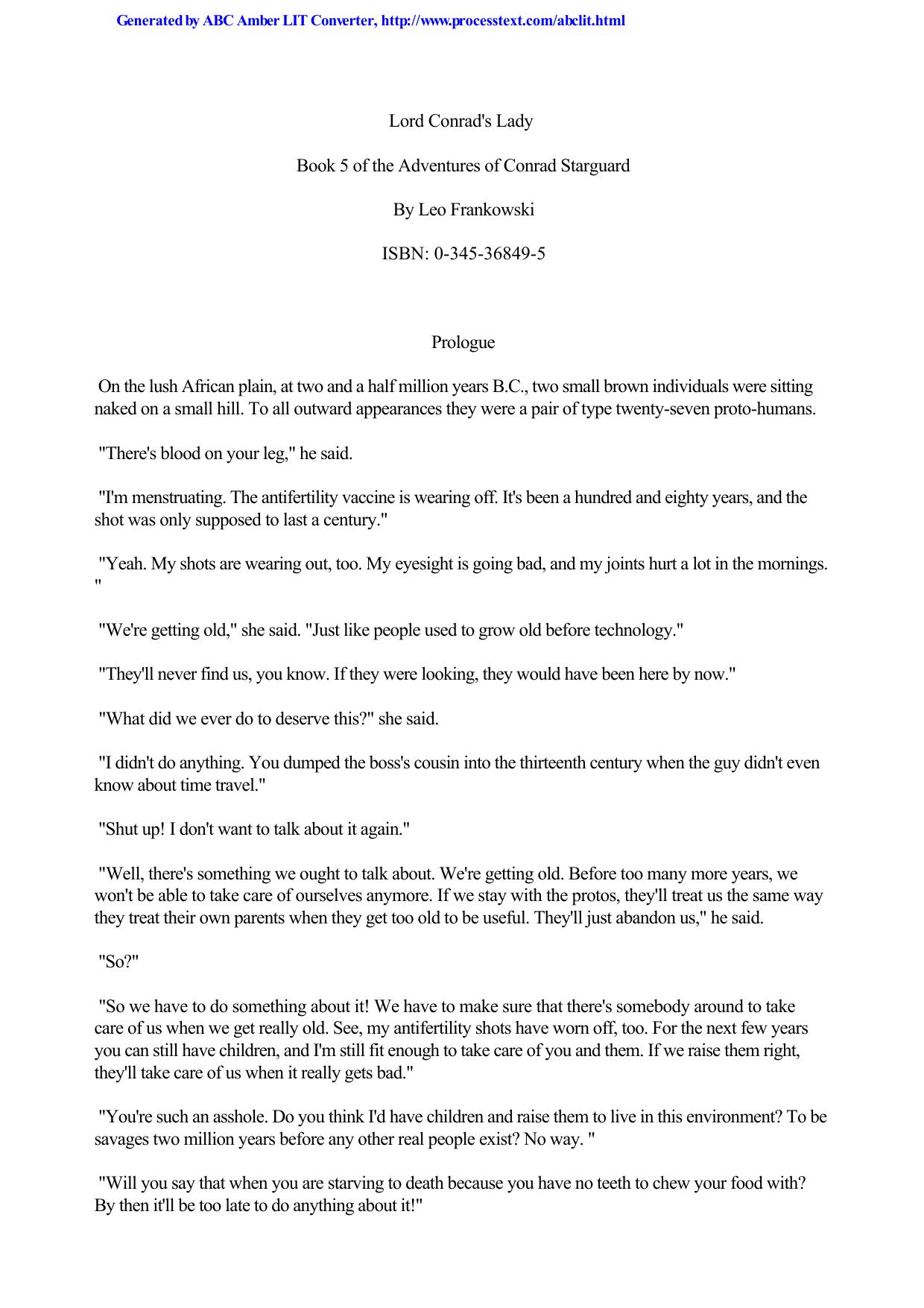 Frankowski, Leo - Conrad 05 - Lord Conrad's Lady by Frankowski Leo