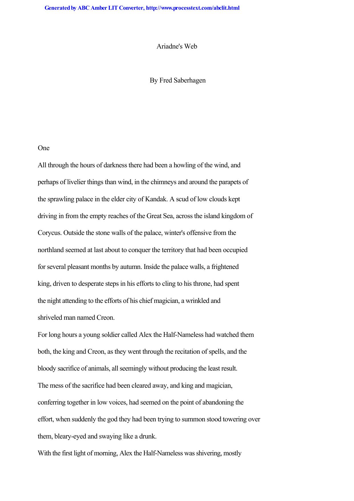 Fred Saberhagen - The Book of the Gods 02 by Ariadne's Web