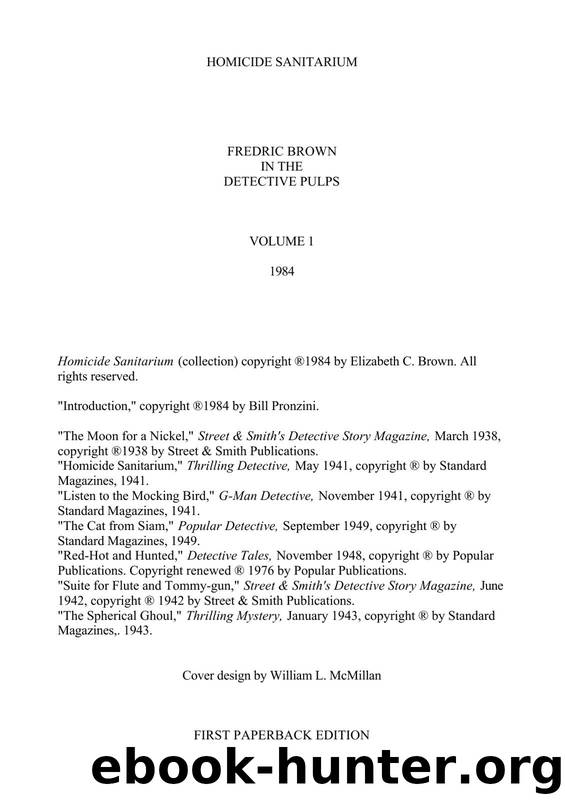 Fredric Brown - Homicide Sanitarium by Collection