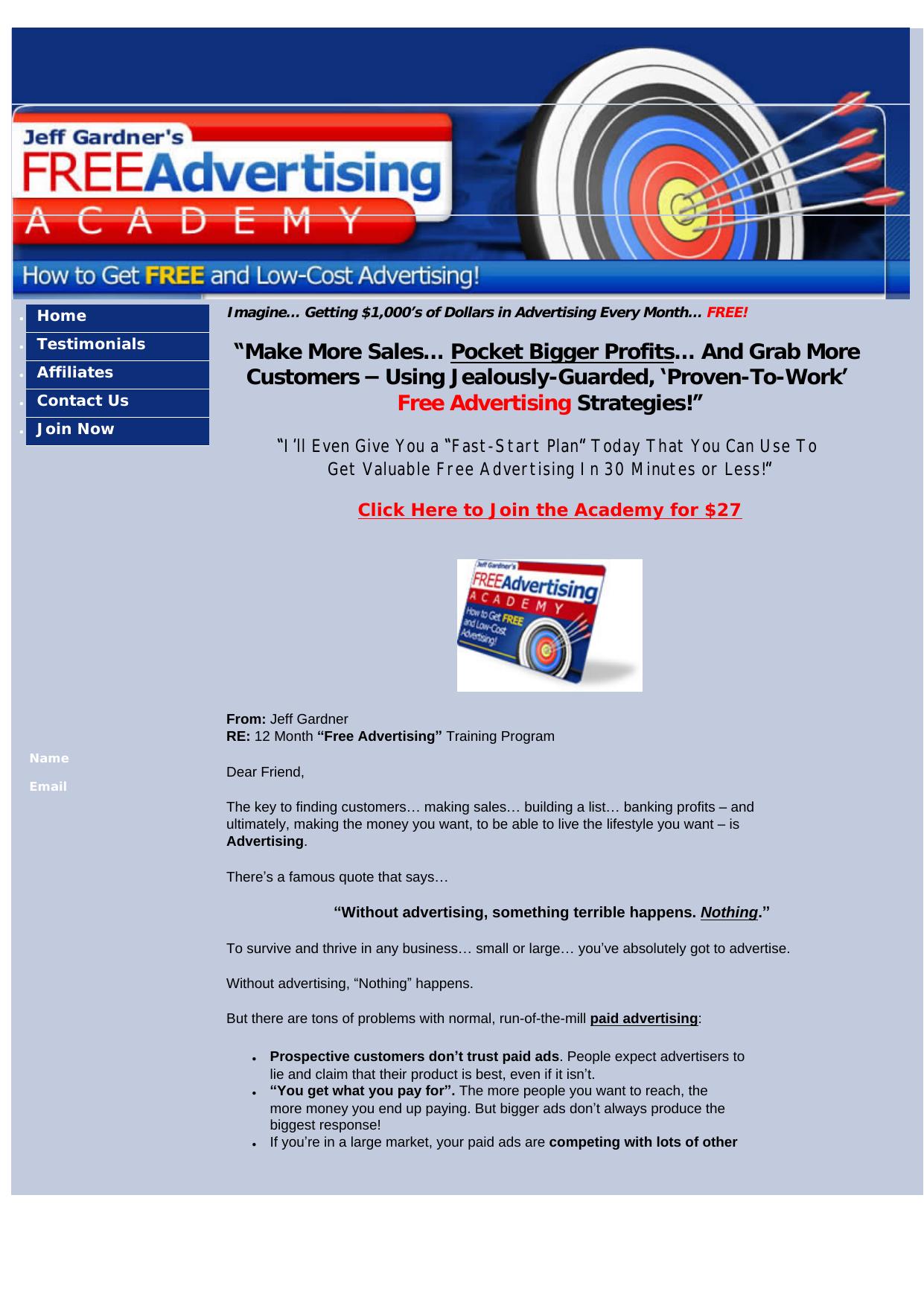 Free Advertising Academy. by Best of Kuszter's Collection