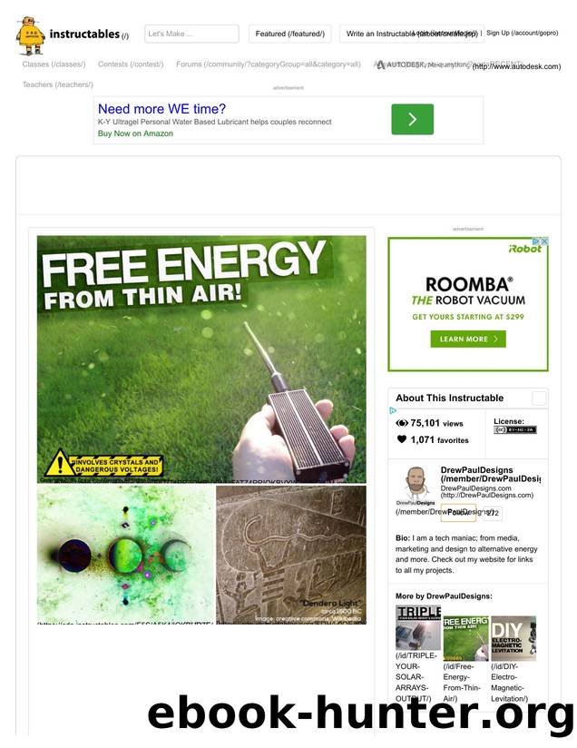 Free Energy From Thin Air by Unknown