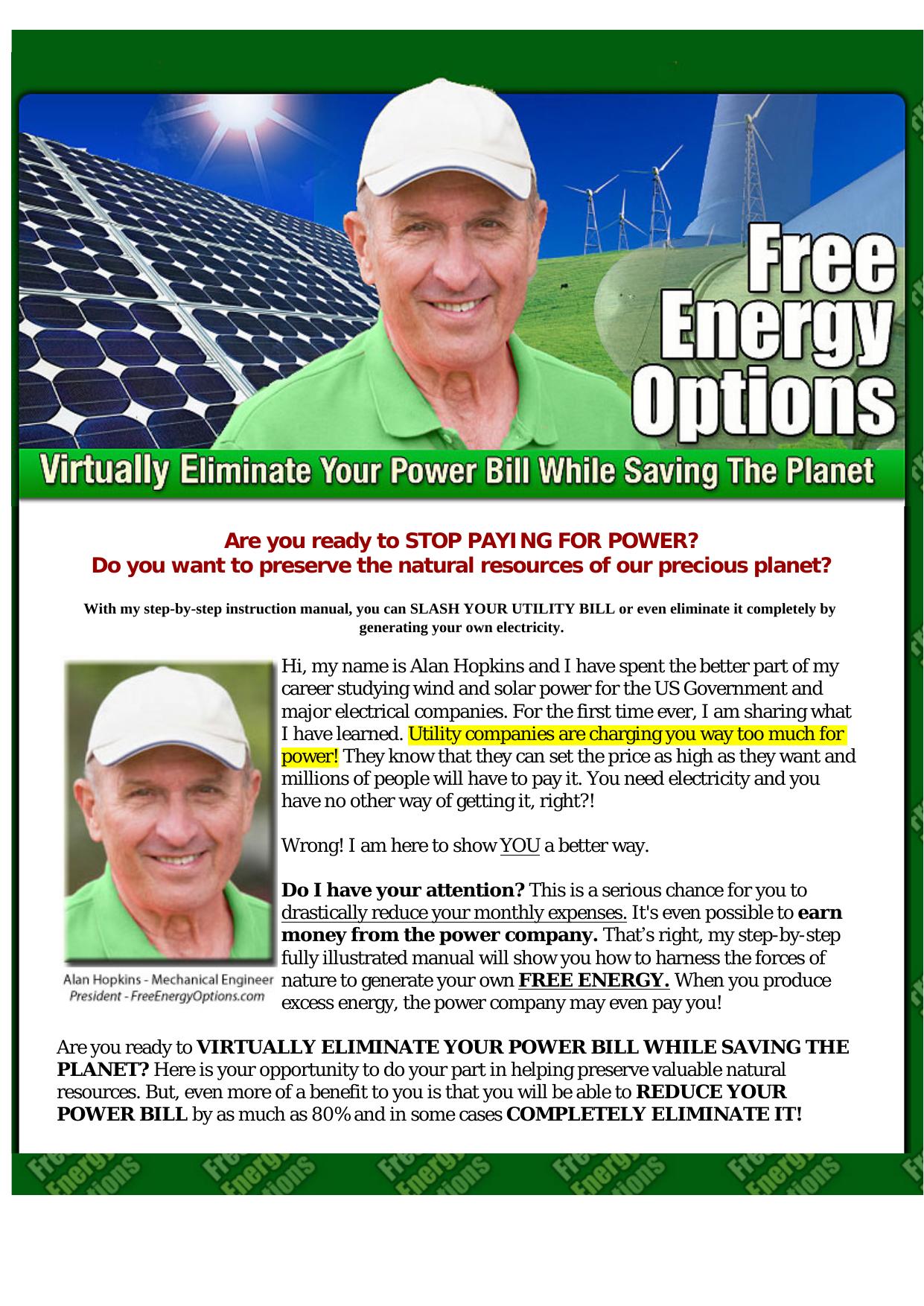 Free Energy Options - Wind & Solar Power - Renewable Energy. by Best of Kuszter's Collection