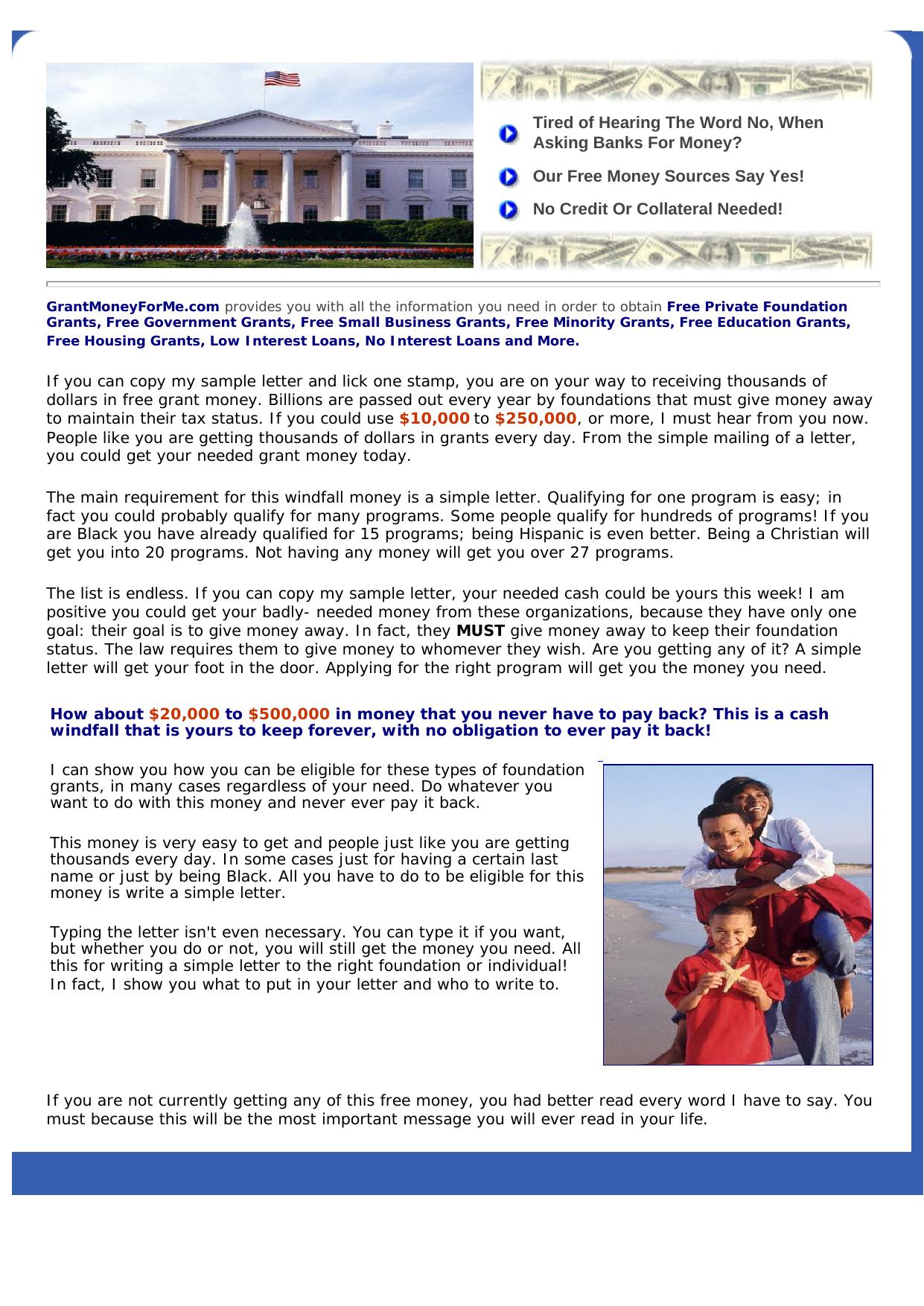 Free Government Grants! by Best of Kuszter's Collection