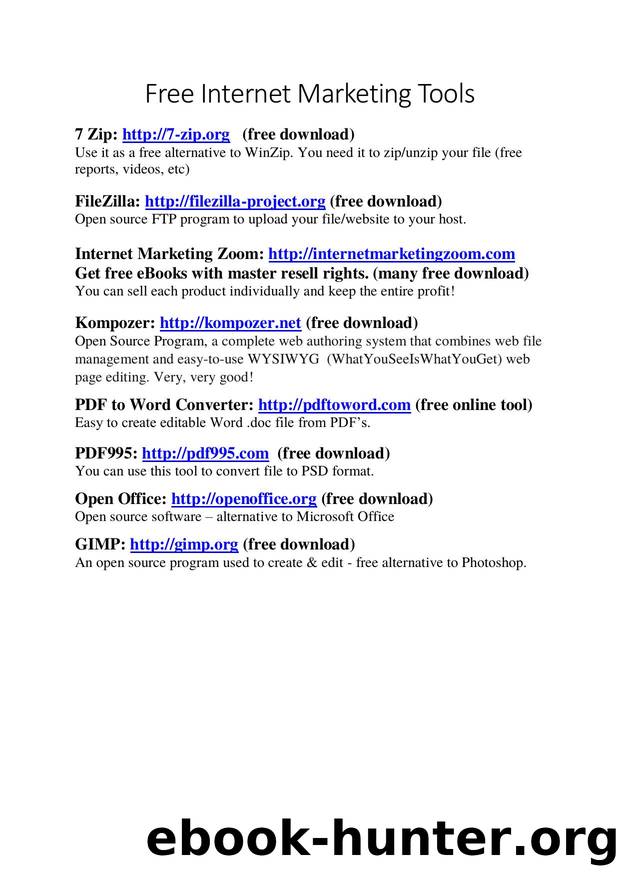 Free Marketing Tools by prachuab naja