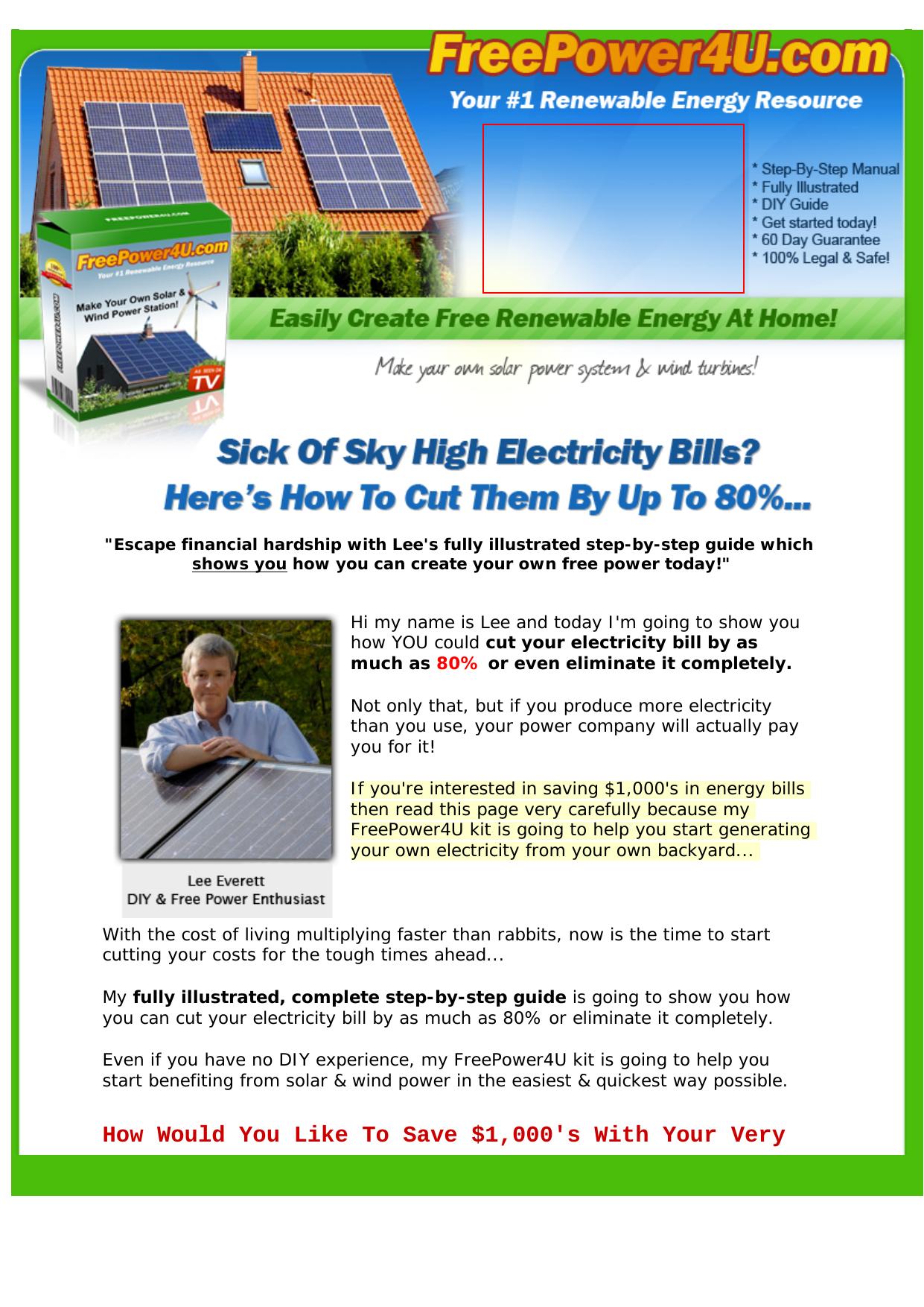 Free Power 4 U - Solar & Wind Power For Free Electricity. by Best of Kuszter's Collection