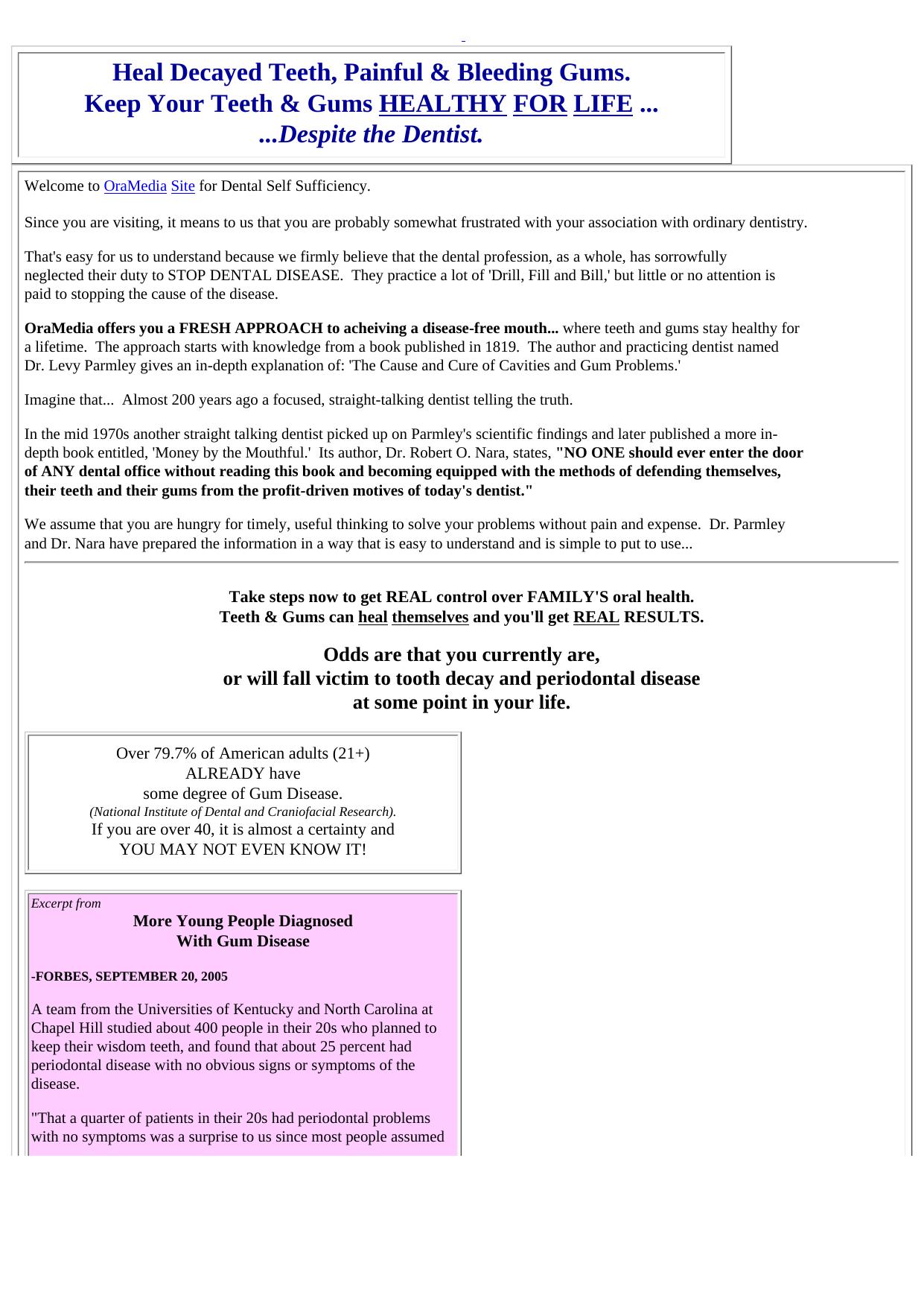 Freedom From Dental Disease! by Best of Kuszter's Collection