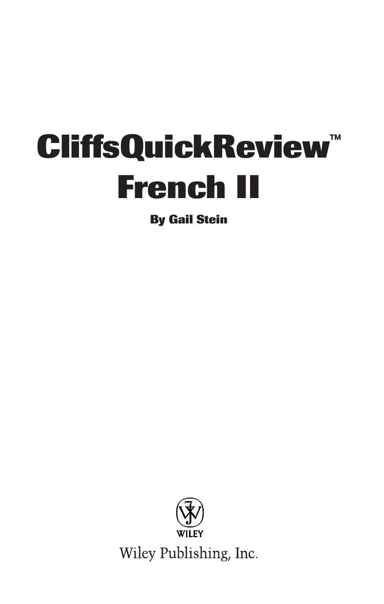 French II (Cliffs Quick Review) by Unknown