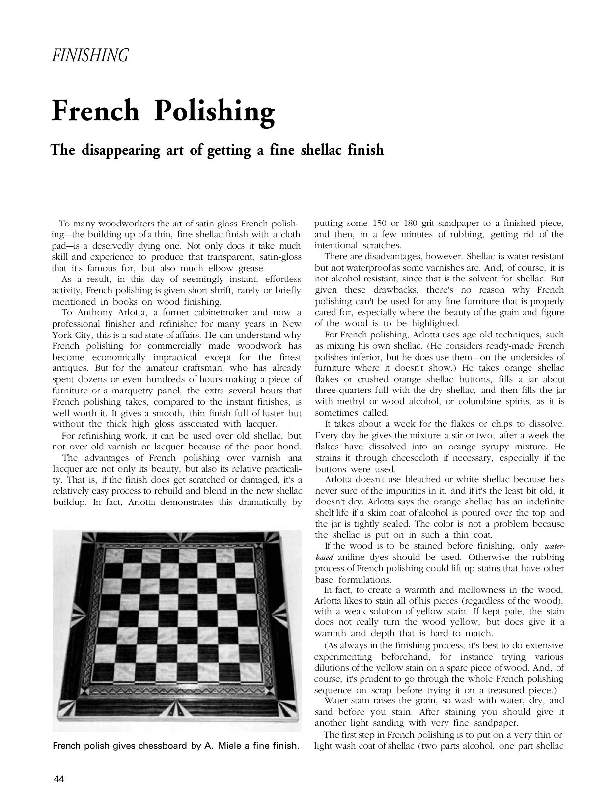 French Polishing by Paul Roman