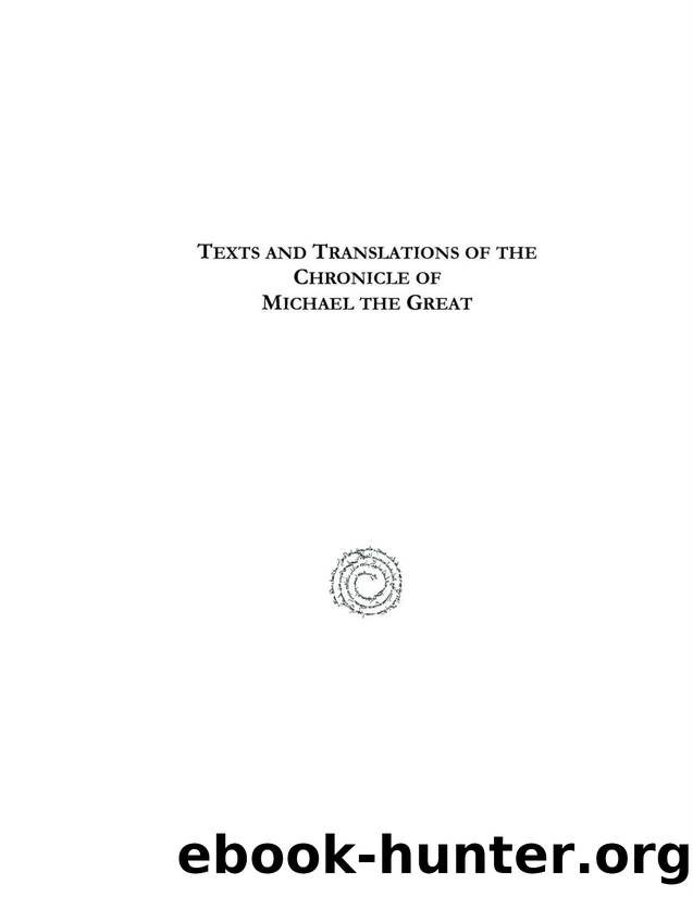 French Translation of the Syriac Text of the Chronicle of Michael the Great: Part II by Jean Baptiste Chabot