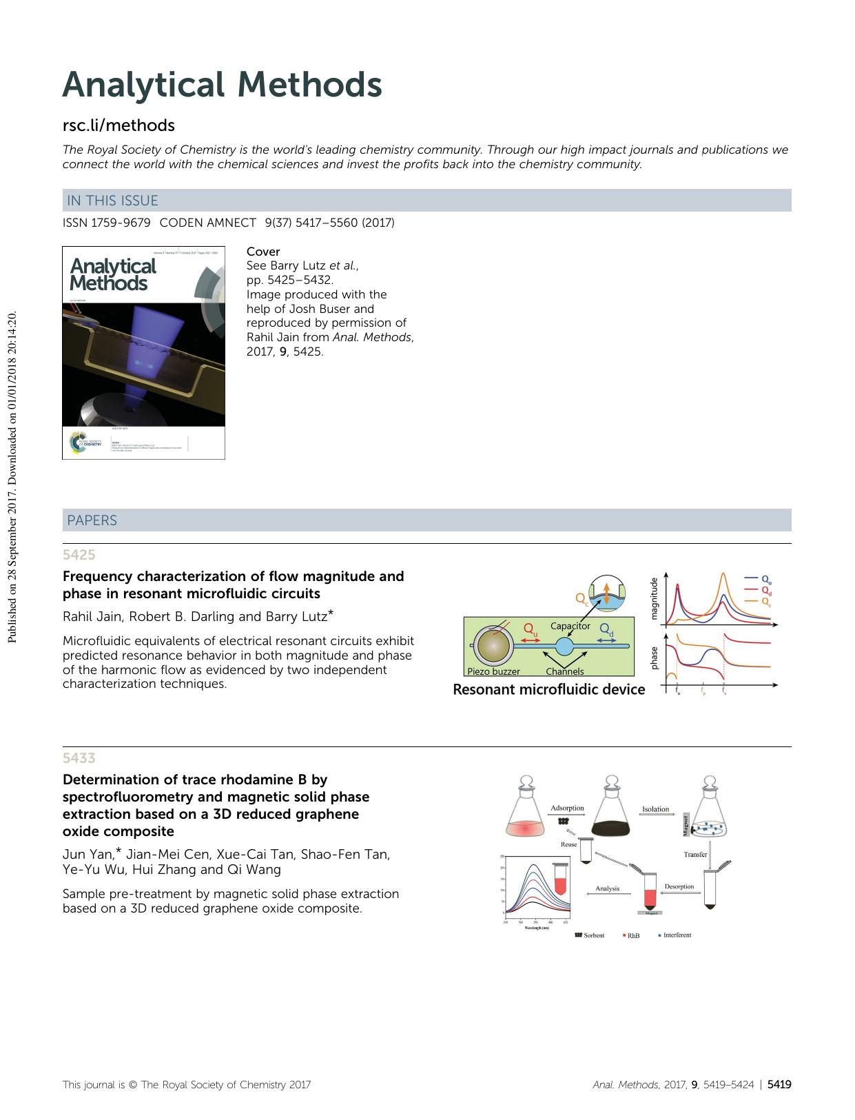 Frequency characterization of flow magnitude and phase in resonant microfluidic circuits by Unknown