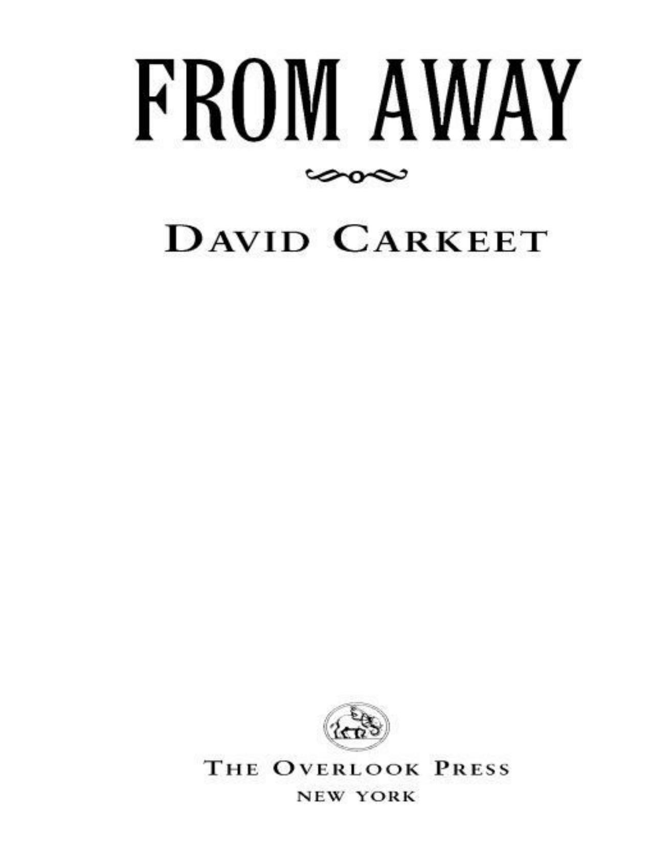 From Away by David Carkeet