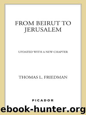 From Beirut To Jerusalem by Friedman Thomas L