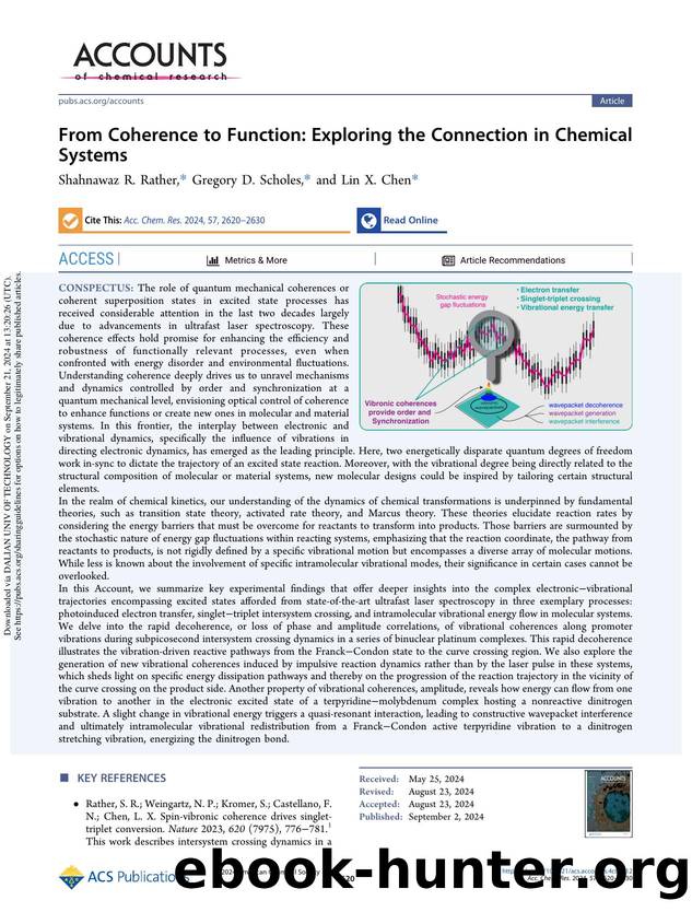 From Coherence to Function: Exploring the Connection in Chemical Systems by Shahnawaz R. Rather Gregory D. Scholes & Lin X. Chen