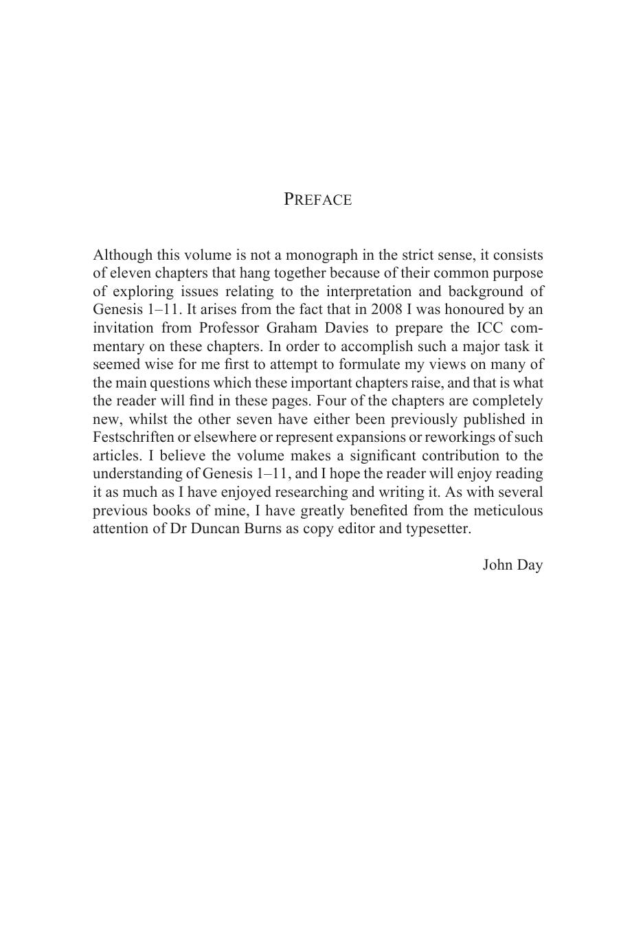 From Creation to Babel: Studies in Genesis 1-11 by John Day