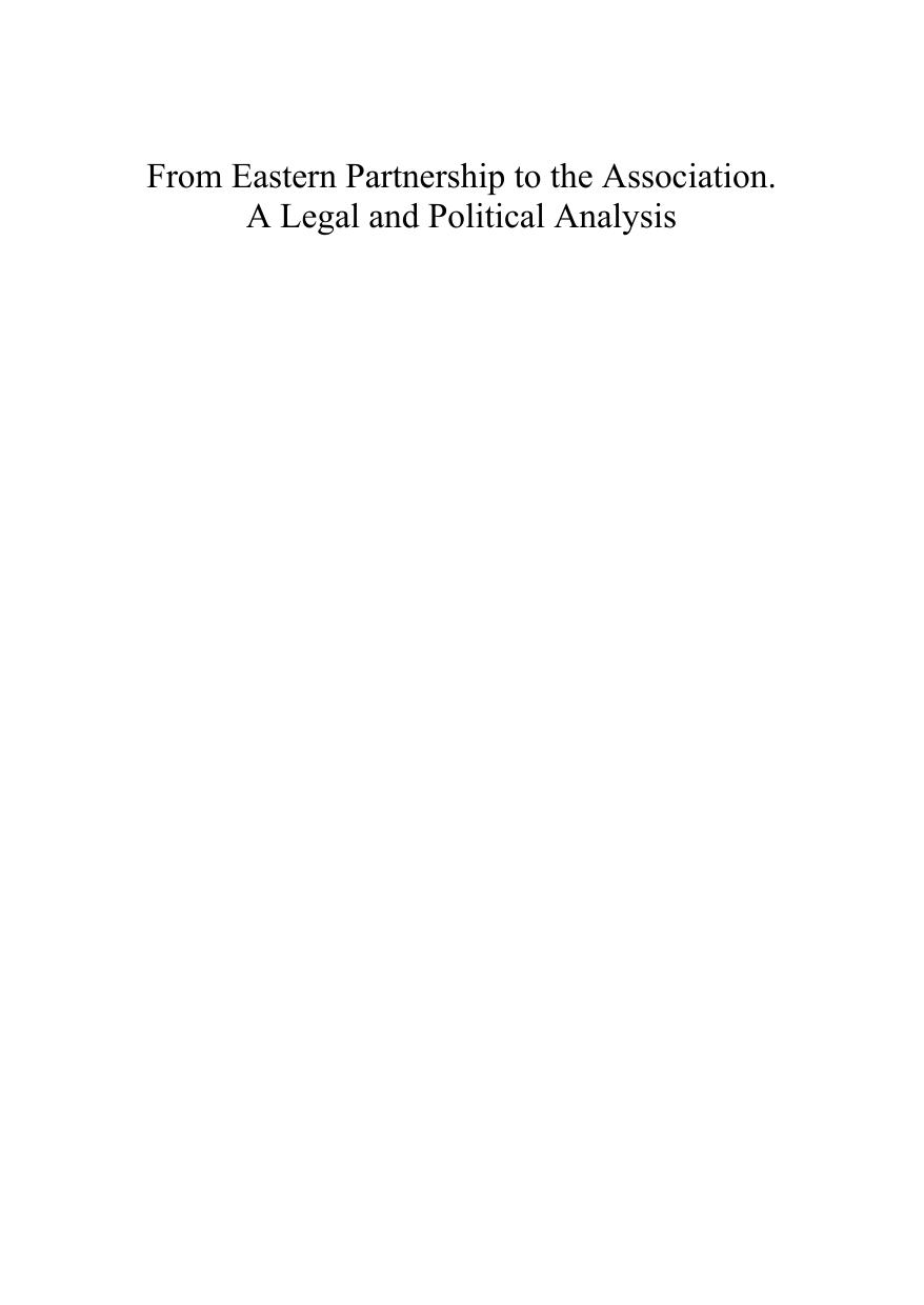 From Eastern Partnership to the Association : A Legal and Political Analysis by Naděžda Šišková; Nadezda Siskova