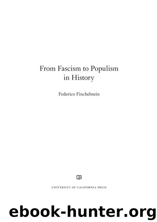 From Fascism to Populism in History by Finchelstein Federico;