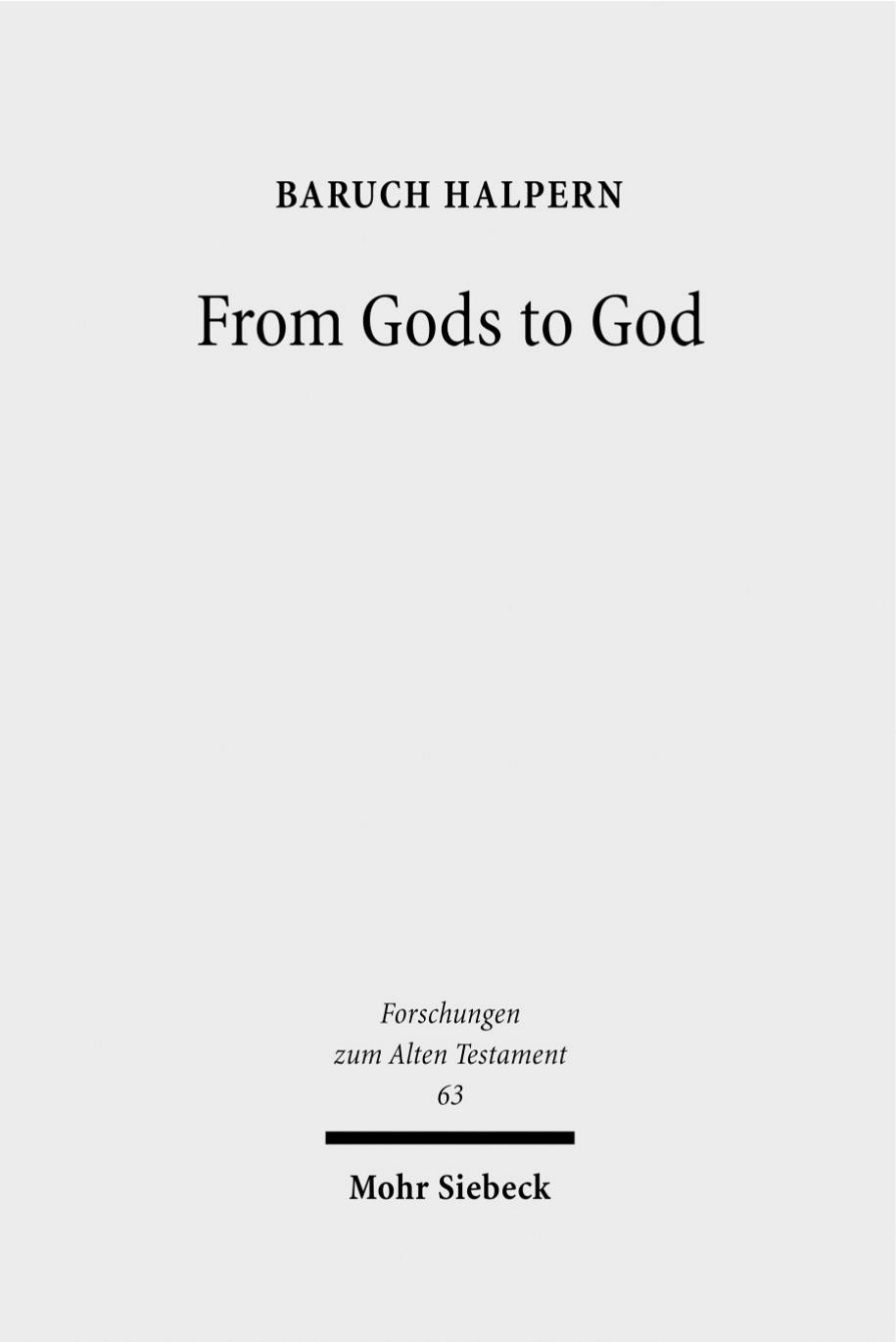 From Gods to God by Halpern