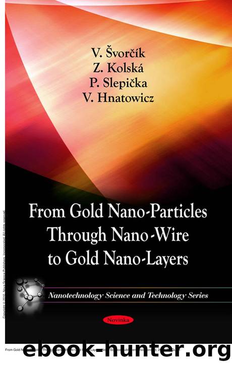 From Gold Nano-Particles Through Nano-Wire to Gold Nano-Layers by V. Švorčík; Z. Kolská; P. Slepička; V. Hnatowicz