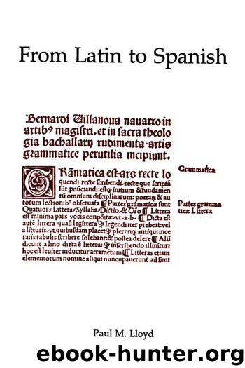 From Latin to Spanish by Paul M. Lloyd