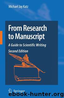 From Research to Manuscript by Michael Jay Katz