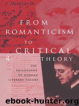 From Romanticism to Critical Theory by Bowie Andrew