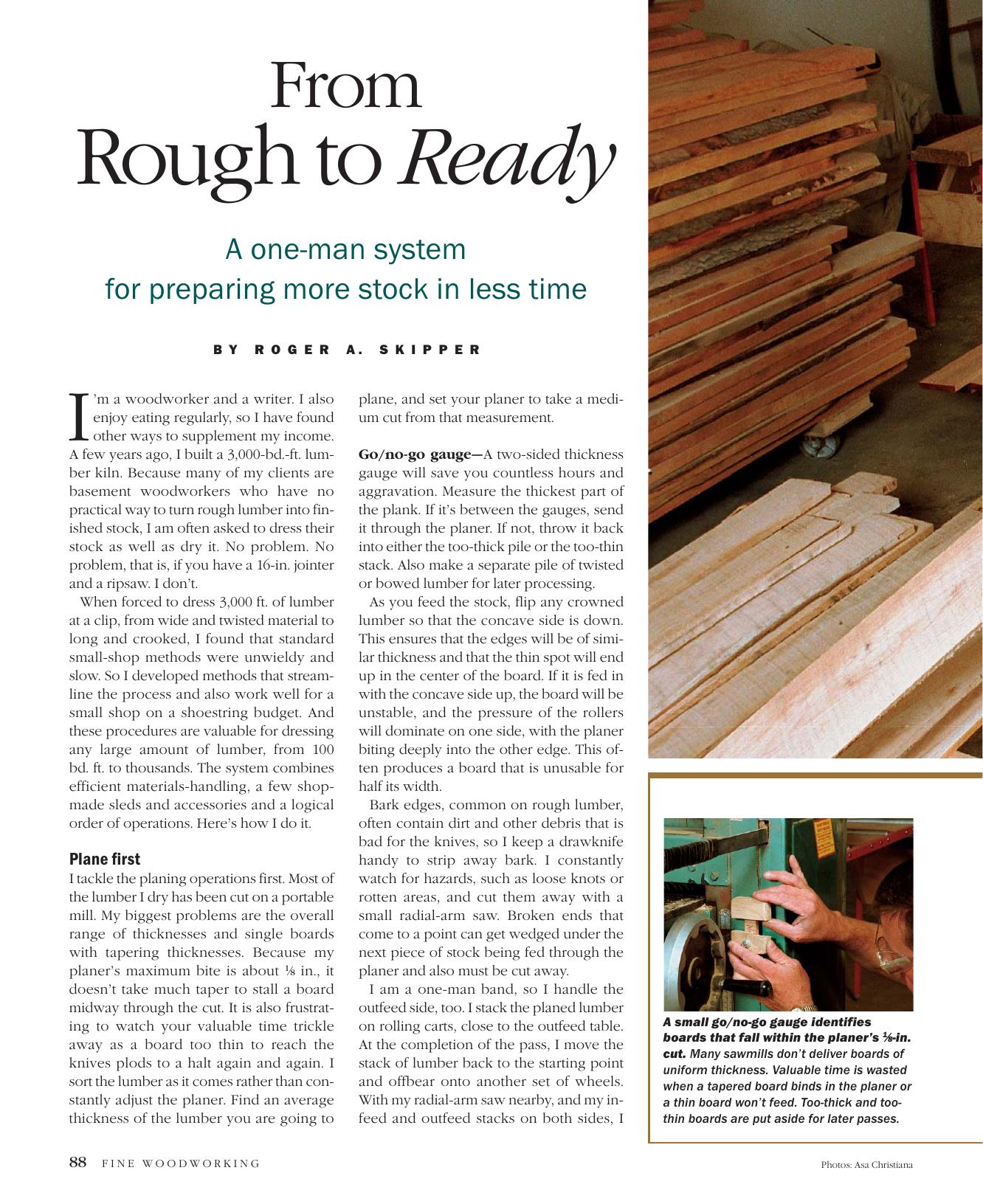 From Rough to Ready by Roger A. Skipper