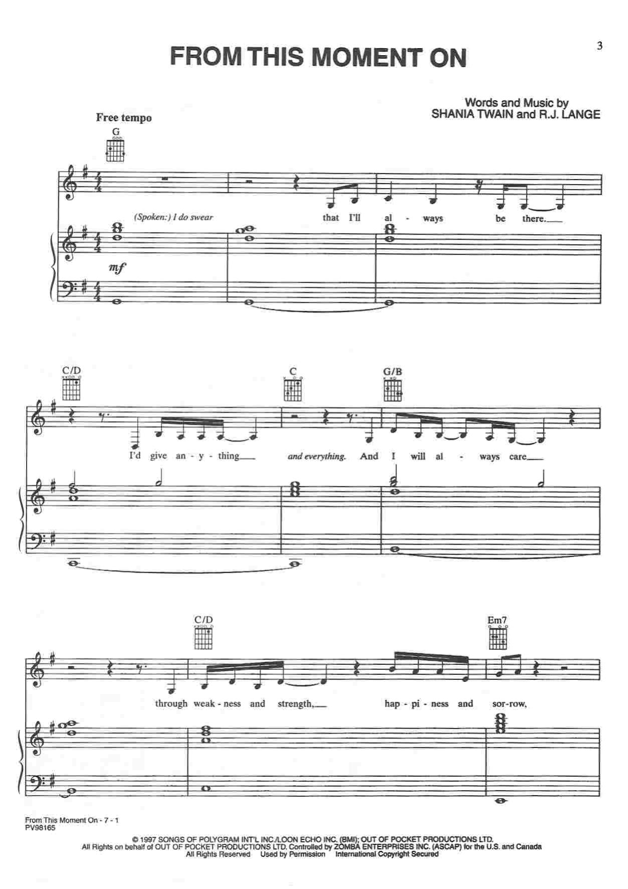 From This Moment On by Shania Twain