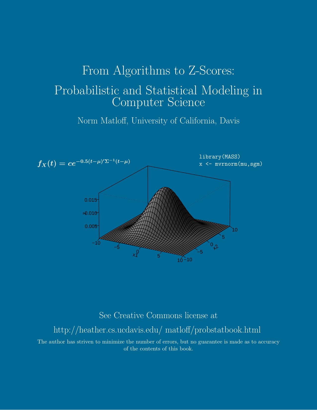 From algorithms to Z-scores by Matloff N