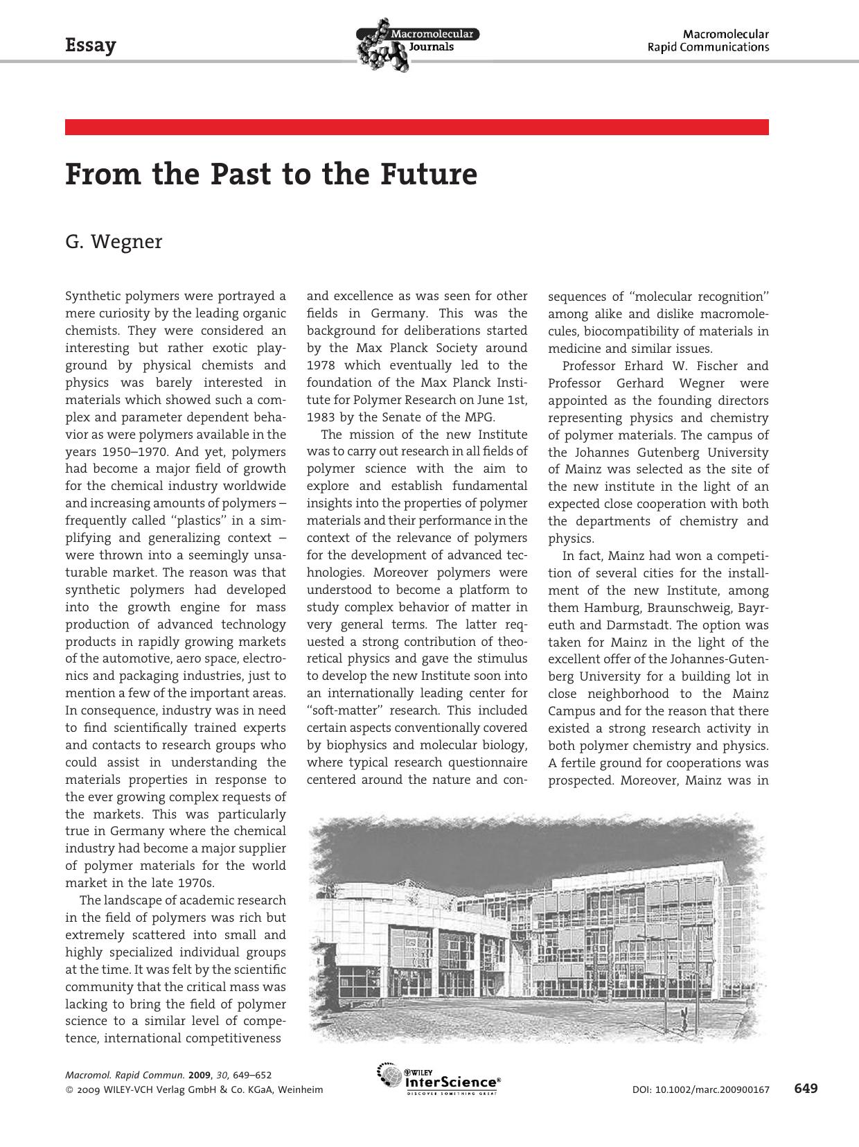 From the Past to the Future by Unknown