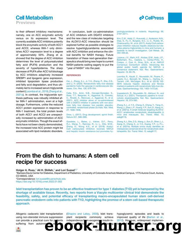 From the dish to humans: A stem cell recipe for success by Holger A. Russ & Ali H. Shilleh & Lori Sussel