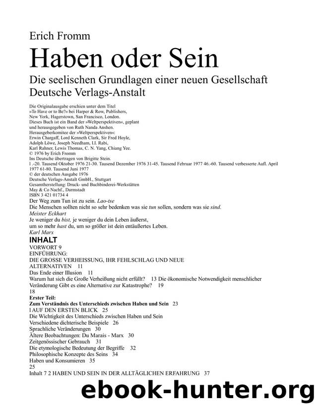 Fromm by Haben oder Sein (1976)