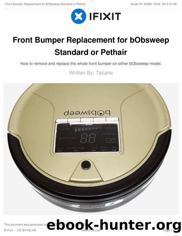Front Bumper Replacement for bObsweep Standard or Pethair by Unknown