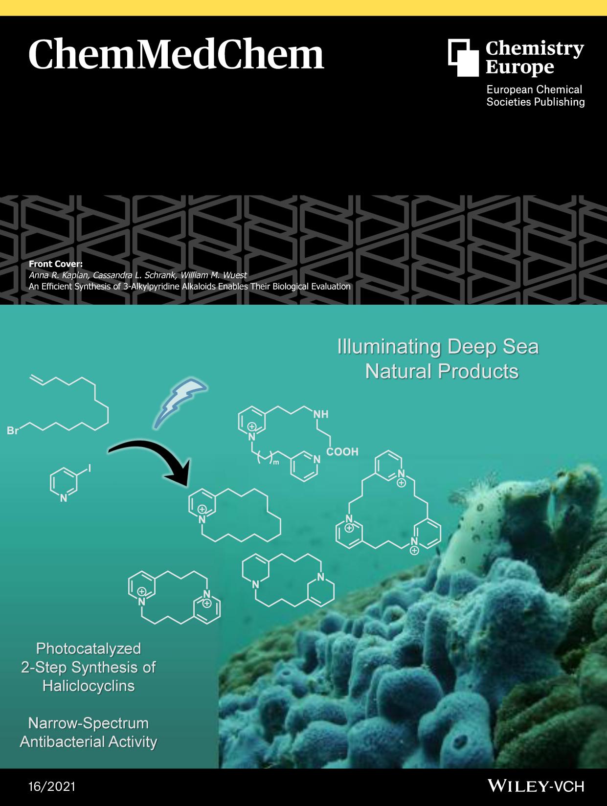 Front Cover: An Efficient Synthesis of 3âAlkylpyridine Alkaloids Enables Their Biological Evaluation (ChemMedChem 162021) by Unknown