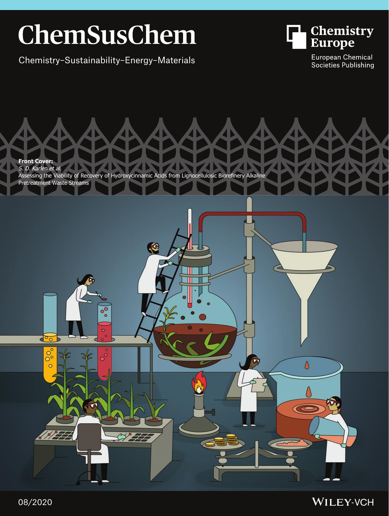 Front Cover: Assessing the Viability of Recovery of Hydroxycinnamic Acids from Lignocellulosic Biorefinery Alkaline Pretreatment Waste Streams (ChemSusChem 82020) by Unknown