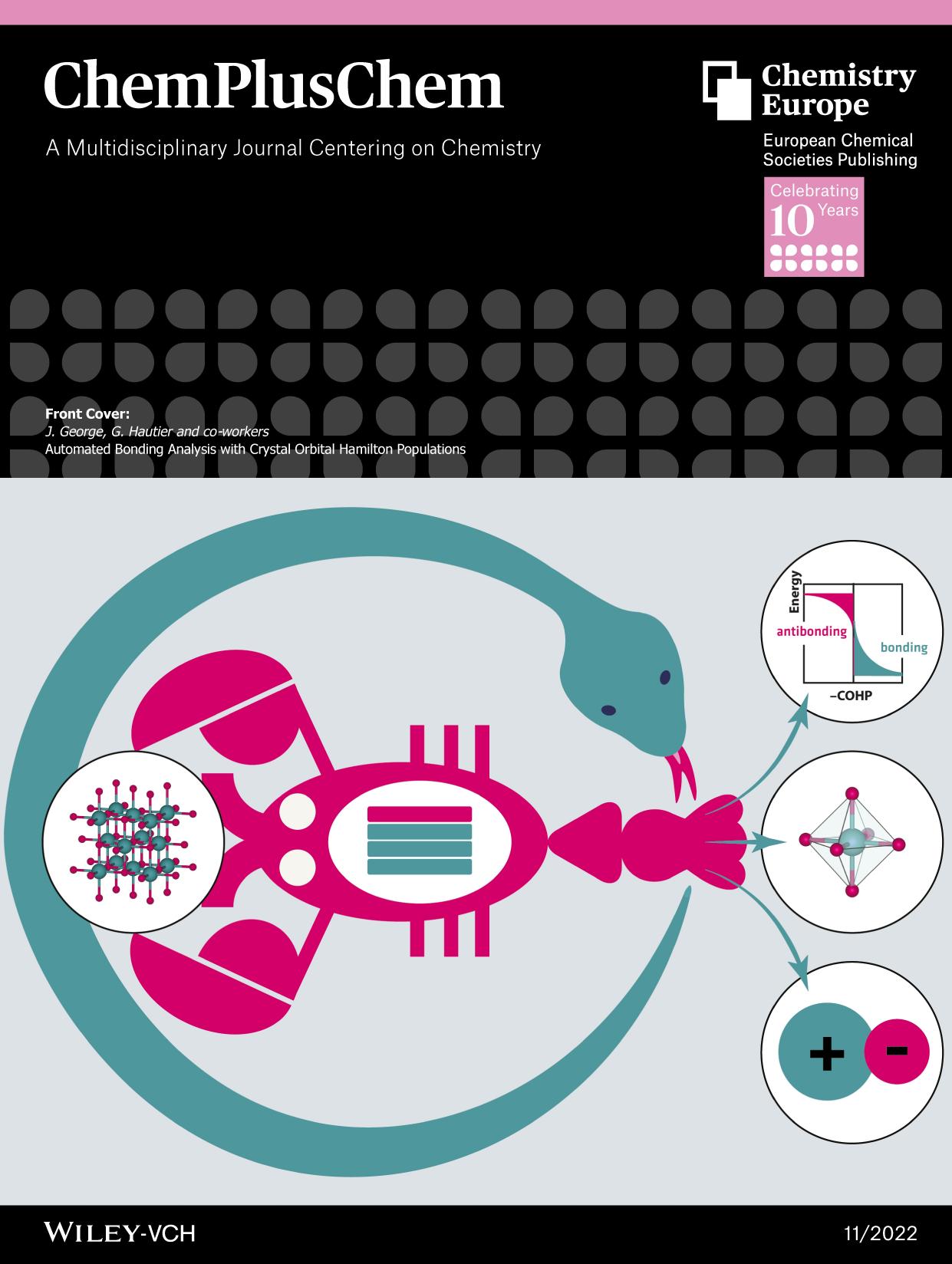 Front Cover: Automated Bonding Analysis with Crystal Orbital Hamilton Populations (ChemPlusChem 112022) by Unknown