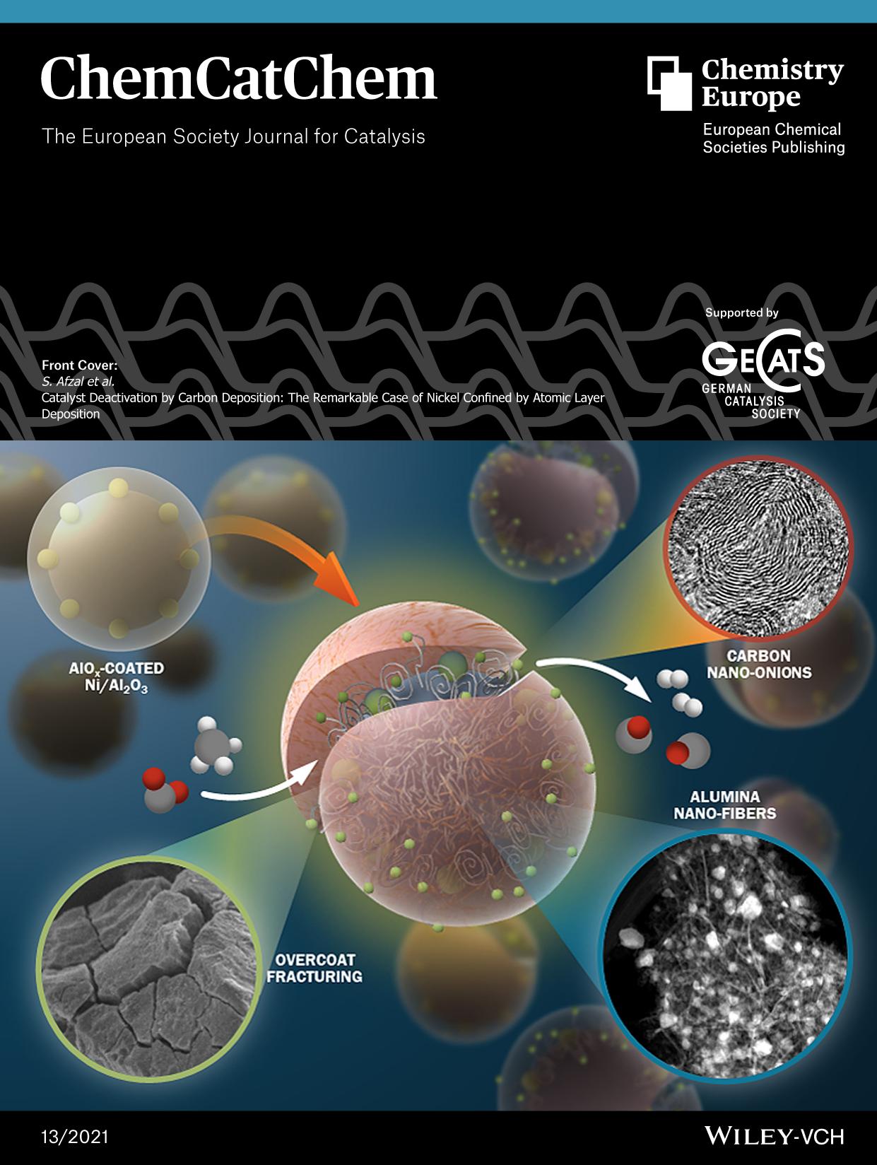 Front Cover: Catalyst Deactivation by Carbon Deposition: The Remarkable Case of Nickel Confined by Atomic Layer Deposition (132021) by Unknown