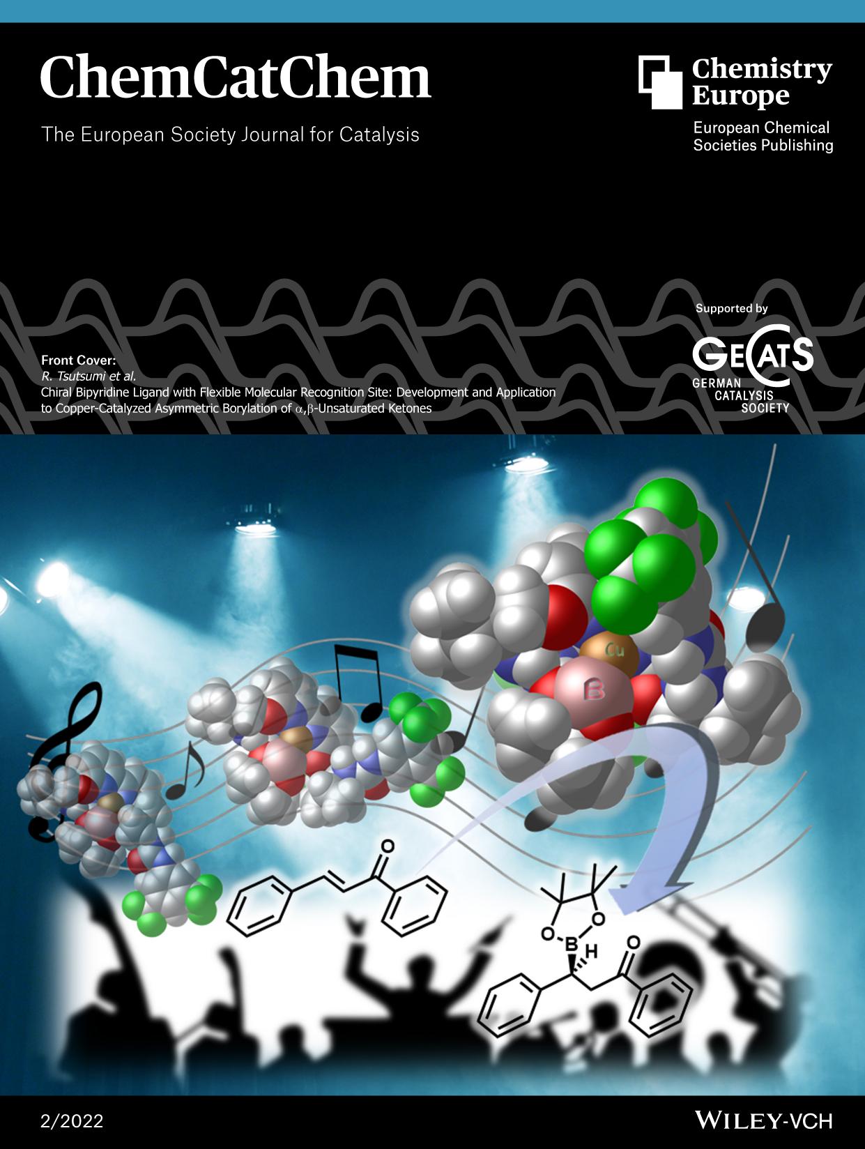 Front Cover: Chiral Bipyridine Ligand with Flexible Molecular Recognition Site: Development and Application to CopperâCatalyzed Asymmetric Borylation of Î±,Î²âUnsaturated Keton by Unknown